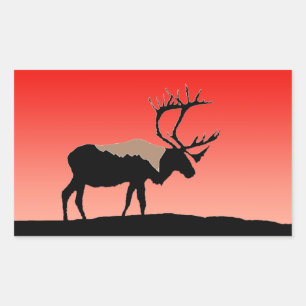 Caraïben op zonsondergang - Oorspronkelijke natuur Rechthoekige Sticker