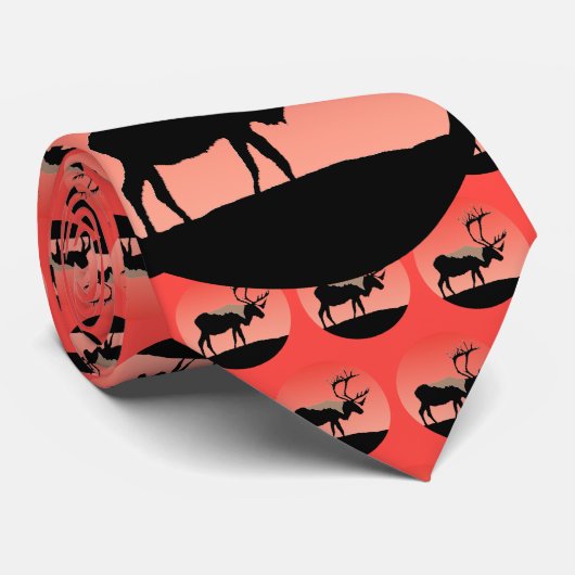 Caraïben op zonsondergang - Oorspronkelijke natuur Stropdas (Opgerold)