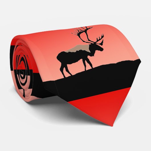 Caraïben op zonsondergang - Oorspronkelijke natuur Stropdas (Opgerold)