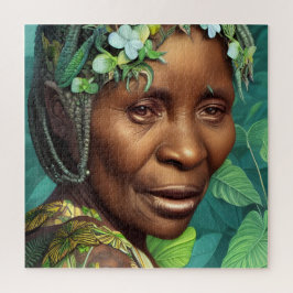 Caraïben Queen Black Woman Portret Legpuzzel