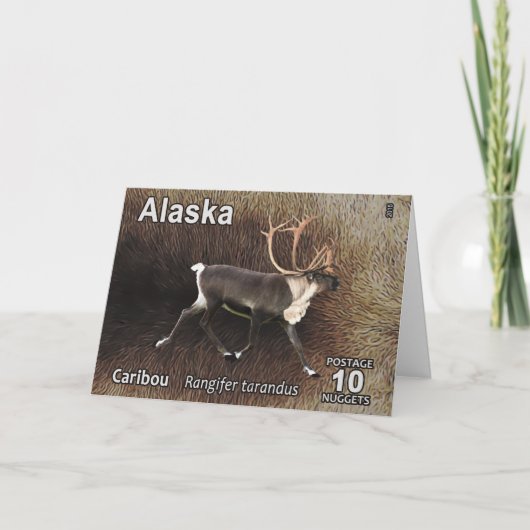 Caraïben (rendieren) - Alaska Postage Feestdagen Kaart (Voorkant)