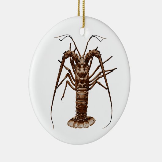 Caraïben Spiny Lobster Keramisch Ornament (Rechts)