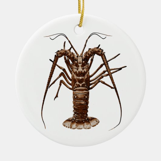 Caraïben Spiny Lobster Keramisch Ornament (Voorkant)