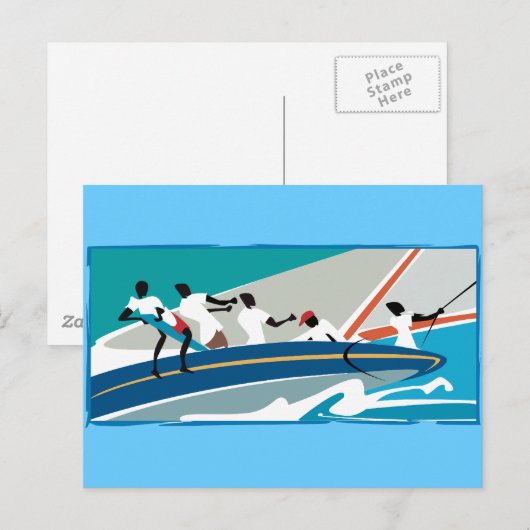 Caraïben Summer Sail Briefkaart (Voorkant / Achterkant)