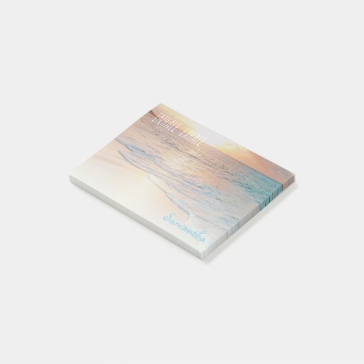 Caraïben Sunrise Inhale Exhale Tropical Beach Post-it® Notes (Schuin)