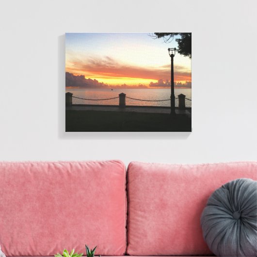 Caraïben Sunset Tropical Personalize Canvas Afdruk (Insitu (Woonkamer))