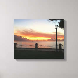 Caraïben Sunset Tropical Personalize Canvas Afdruk