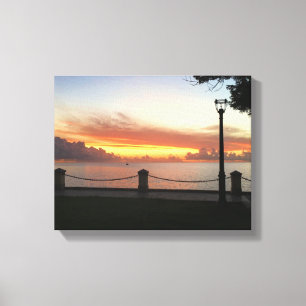 Caraïben Sunset Tropical Personalize Canvas Afdruk