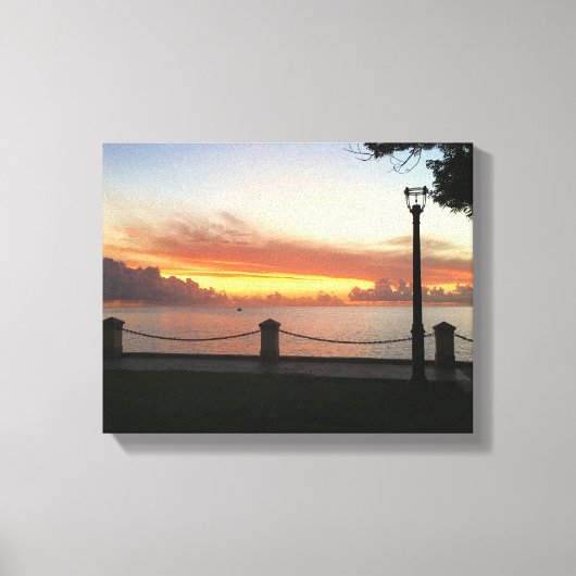 Caraïben Sunset Tropical Personalize Canvas Afdruk (Voorkant)