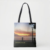 Caraïben Sunset Tropical Personalize Tote Bag (Voorkant)