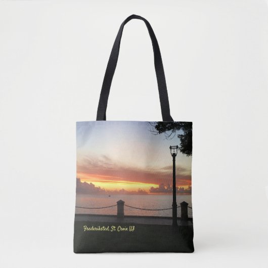 Caraïben Sunset Tropical Personalize Tote Bag (Voorkant)