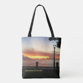 Caraïben Sunset Tropical Personalize Tote Bag (Achterkant)