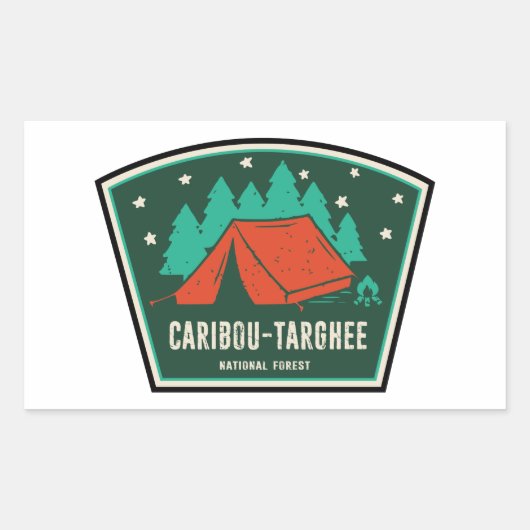 Caraïben-Targhee National Forest Camping Rechthoekige Sticker (Voorkant)