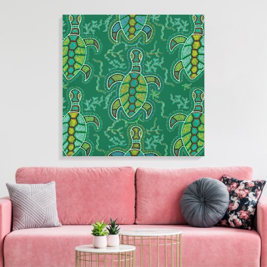 Caraïben Tortuga Canvas Afdruk (Insitu (Woonkamer))