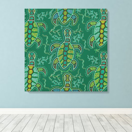 Caraïben Tortuga Canvas Afdruk (Insitu (Houten vloer))