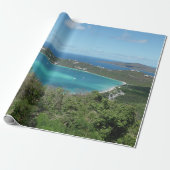 Caraïben Tropical Beach Paradise Foto Cadeaupapier (Uitgerold)