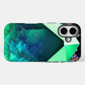 Caraïbisch Abstract smaragdgroen kristalblauw wate Case-Mate iPhone Case (Achterkant (horizontaal))