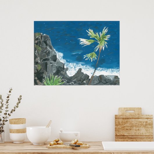 'Caraïbisch' afdrukken van Canvas Justice Poster (Keuken)