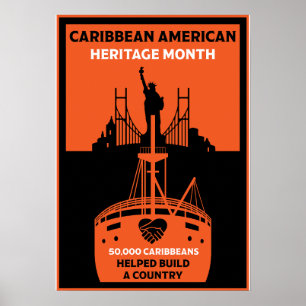 Caraïbisch-Amerikaanse Erfgoedmaand Poster