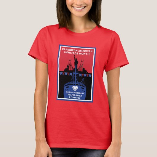 Caraïbisch-Amerikaanse Erfgoedmaand T-shirt (Voorkant)