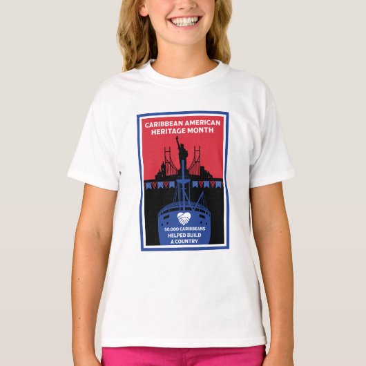 Caraïbisch-Amerikaanse Erfgoedmaand T-shirt (Voorkant)