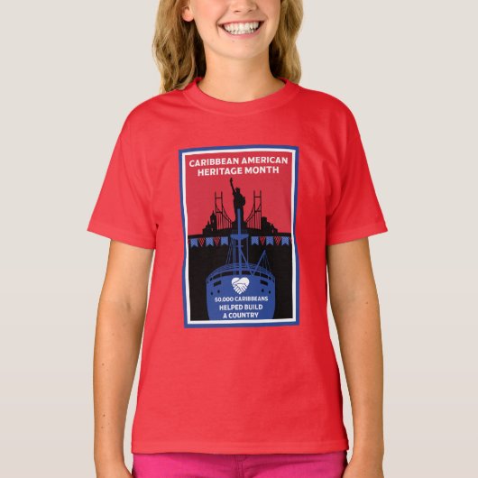 Caraïbisch-Amerikaanse Erfgoedmaand T-shirt (Voorkant)