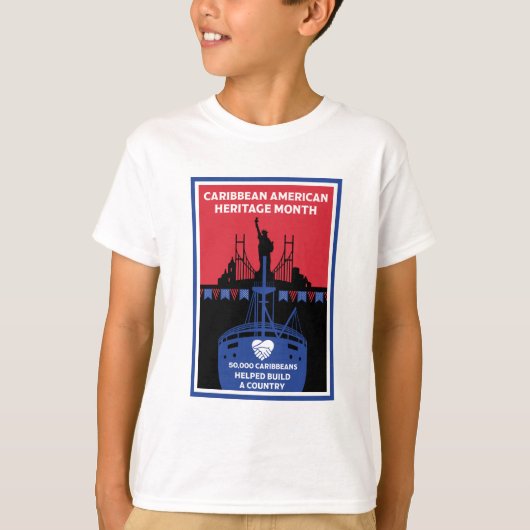 Caraïbisch-Amerikaanse Erfgoedmaand T-shirt (Voorkant)