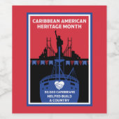 Caraïbisch-Amerikaanse Erfgoedmaand Wijn Etiket (Enkel label)