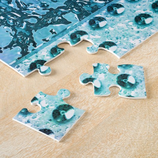 Caraïbisch blauw Abstract Legpuzzel (Zijkant)