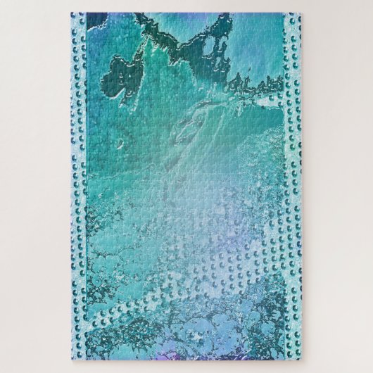 Caraïbisch blauw Abstract Legpuzzel (Verticaal)