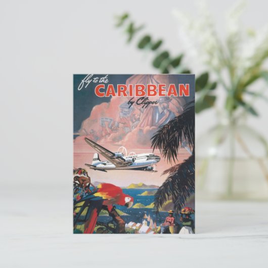 Caraïbisch Briefkaart voor reizen (Staand voorkant)