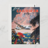 Caraïbisch Briefkaart voor reizen (Voorkant / Achterkant)