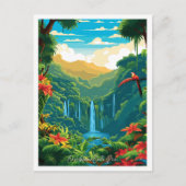 Caraïbisch Costa Rica vintage reizen Briefkaart (Voorkant)
