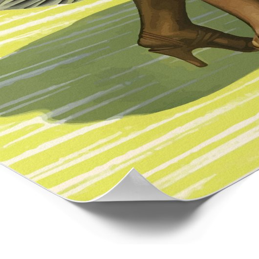 Caraïbisch dansereiwit Poster (Hoek)