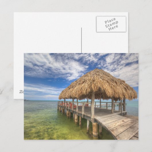 Caraïbisch dock briefkaart (Voorkant / Achterkant)