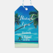 Caraïbisch eiland Tropisch strand bruiloft Bedankt Cadeaulabel (Voorkant)