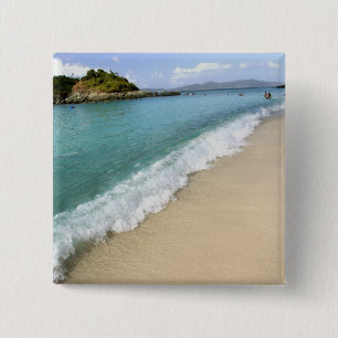 Caraïbisch gebied, Amerikaanse Maagdeneilanden, St Vierkante Button 5,1 Cm