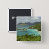 Caraïbisch gebied, Amerikaanse Maagdeneilanden, St Vierkante Button 5,1 Cm (Voorkant /achterkant)