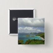 Caraïbisch gebied, Amerikaanse Maagdeneilanden, St Vierkante Button 5,1 Cm (Voorkant /achterkant)