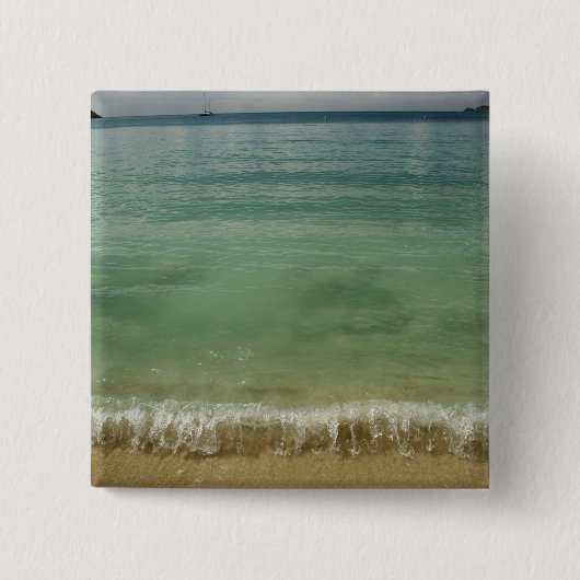 Caraïbisch gebied, Amerikaanse Maagdeneilanden, St Vierkante Button 5,1 Cm (Voorkant)