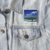 Caraïbisch gebied, Aruba. Eagle Beach Vierkante Button 5,1 Cm (In situ)