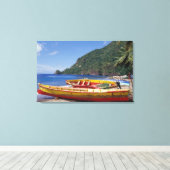 Caraïbisch gebied, BWI, Saint Lucia, Sailboten, So Canvas Afdruk (Insitu (Houten vloer))