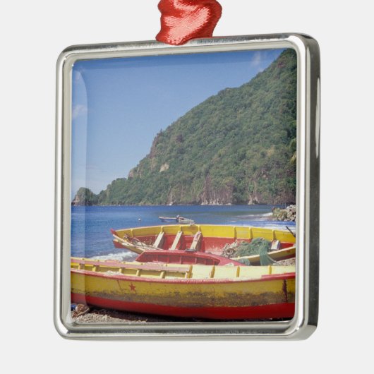 Caraïbisch gebied, BWI, Saint Lucia, Sailboten, So Metalen Ornament (Links)