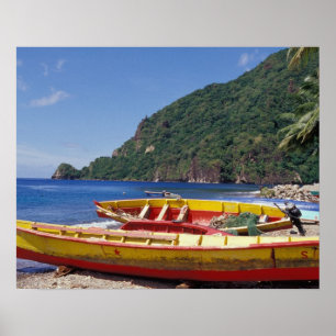 Caraïbisch gebied, BWI, Saint Lucia, Sailboten, So Poster