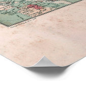 Caraïbisch gebied en Midden-Amerika (kaart 1905) Poster (Hoek)