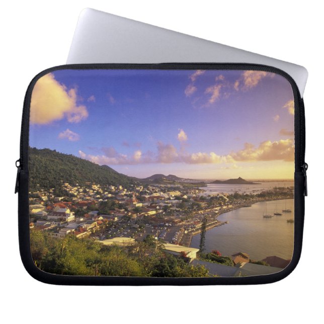 Caraïbisch gebied, Frans West Indies, St. Martin. Laptop Sleeve (Voorkant)