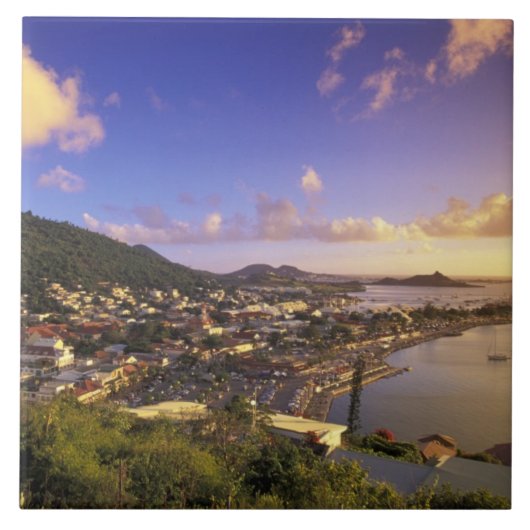 Caraïbisch gebied, Frans West Indies, St. Martin. Tegeltje (Voorkant)