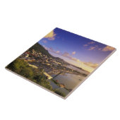 Caraïbisch gebied, Frans West Indies, St. Martin. Tegeltje (Zijkant)