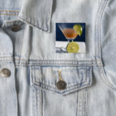 Caraïbisch gebied, Maagdeneilanden. Tropische rum  Vierkante Button 5,1 Cm (In situ)