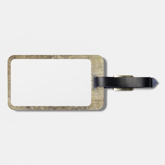 Caraïbisch gebied - oude kaart bagagelabel (Achterkant horizontaal)